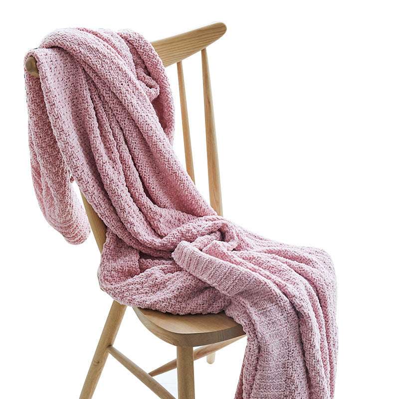 Chenille Knitted Blanket Autumn And Winter Leisure Blanket Sofa Cover Blanket Air Conditioning Blanket Home Soft Decorative Wool Blanket Gail
