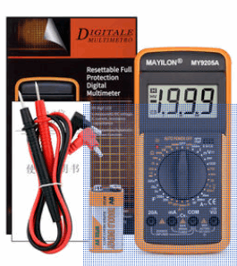 9205 Multimeter Digital High-Precision Anti-Burning Multi-Function 9V Battery Meter Set Household Electrician Repair Electric Meter