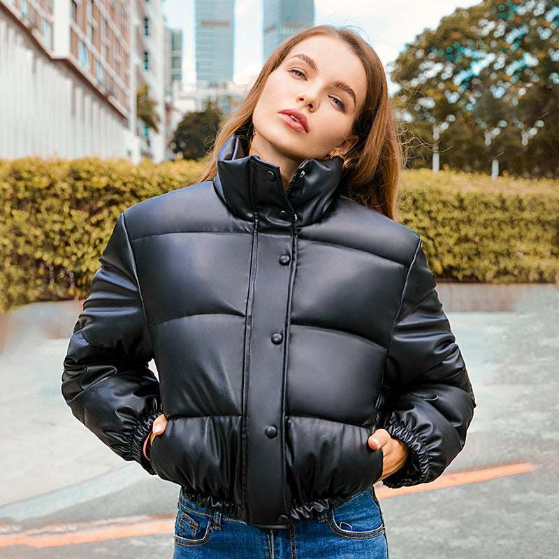 New Bread Coat Winter Warm Stand Collar Short Coat Y2K Cotton Jacket Womens Clothing - globaltradeleader