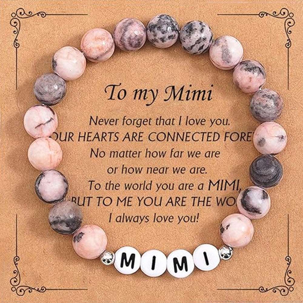 Fashion Natural Stone Pinkred Zebra Tree Of Life Gifts Big Little Sister Bracelet Birthday Jewelry Girls Braclet Gifta For Girl Boy - globaltradeleader