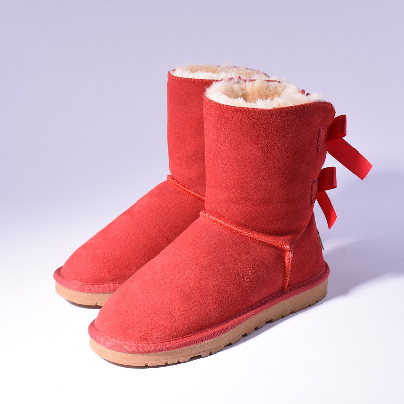 Women Australia Snow Boots Warm Fur Baileys Bow boots women winter boots snow boots big size
