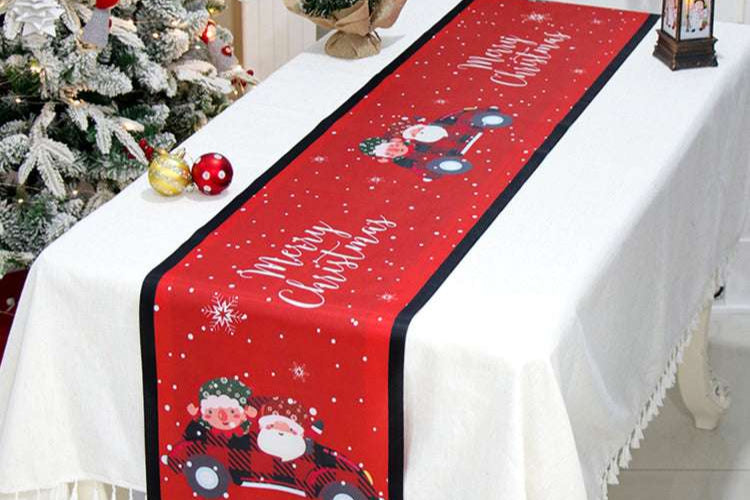 Christmas Cloth Party Atmosphere Venue Table Runner