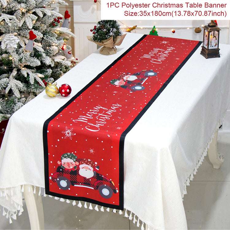 Christmas Cloth Party Atmosphere Venue Table Runner