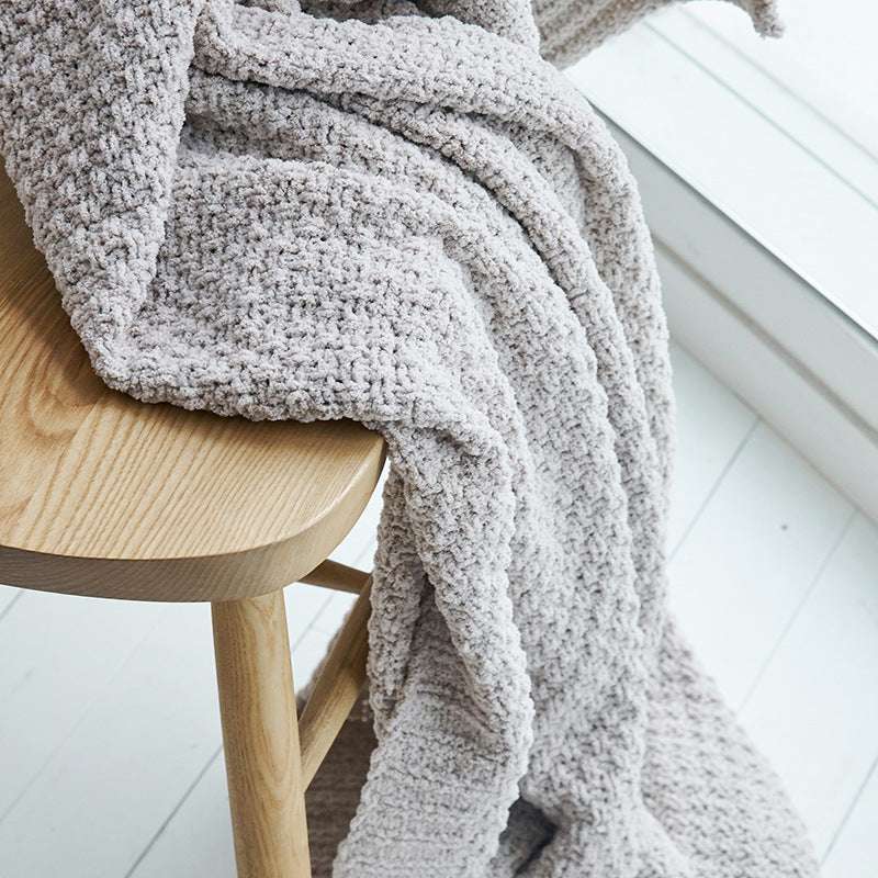 Chenille Knitted Blanket Autumn And Winter Leisure Blanket Sofa Cover Blanket Air Conditioning Blanket Home Soft Decorative Wool Blanket Gail