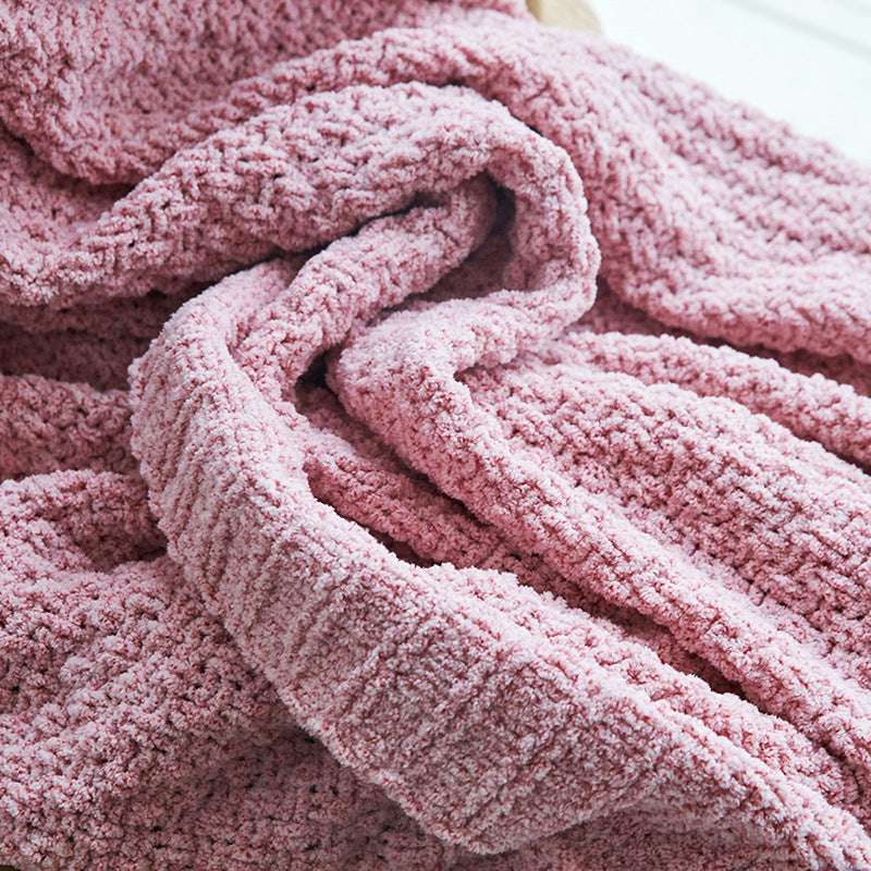Chenille Knitted Blanket Autumn And Winter Leisure Blanket Sofa Cover Blanket Air Conditioning Blanket Home Soft Decorative Wool Blanket Gail