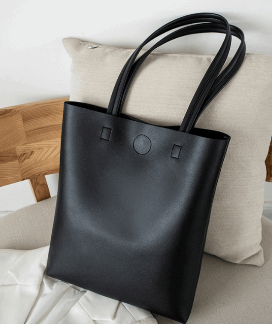 Korean Style Soft Leather Tote Bag Student All-match Simple