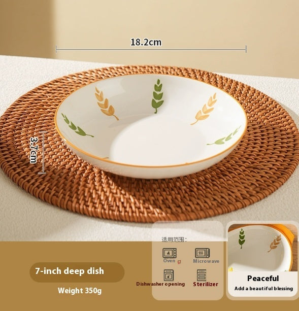 Deep Plates Dinner Plate High Sense Underglaze Tableware - globaltradeleader