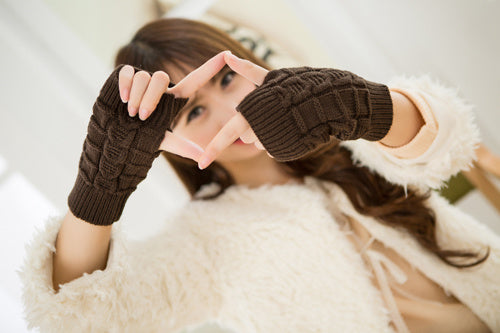 Warm Autumn And Winter Knitted Finger-exposing Half-finger Movement - globaltradeleader