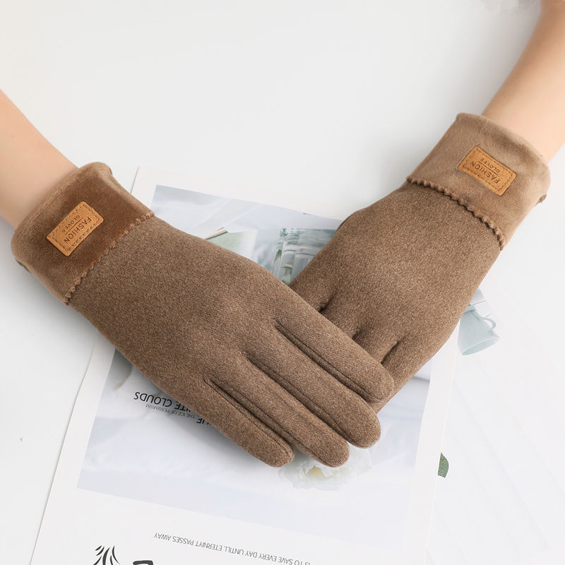 Women's Winter New Plush Thickened Touch Screen Warm Gloves - globaltradeleader