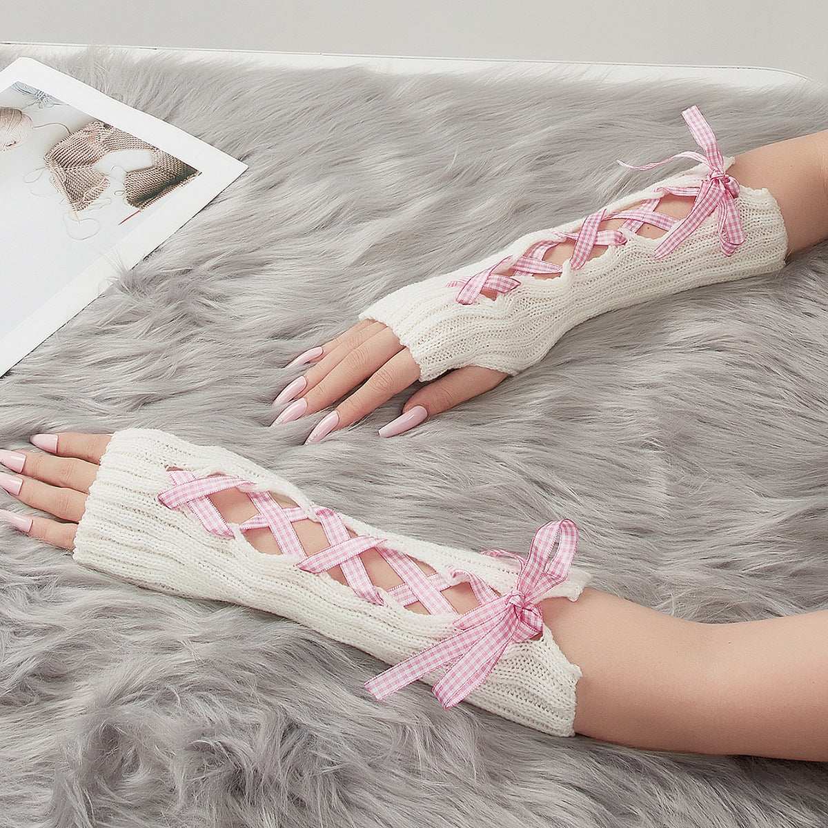 Winter With Strap Warm Gloves For Women