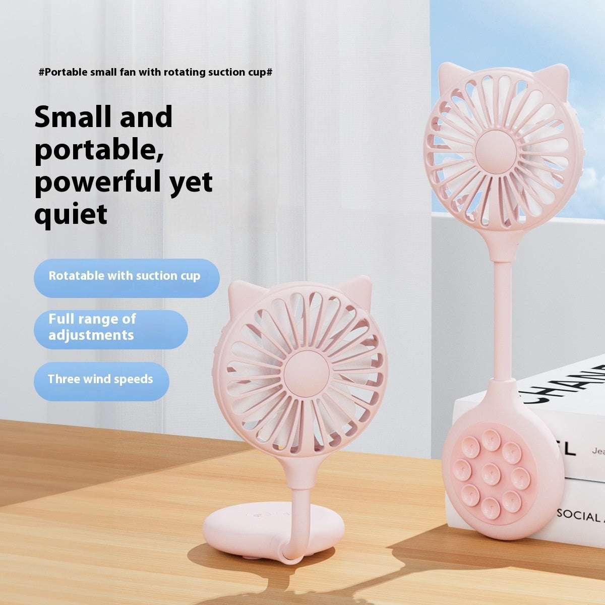 Outdoor Household Suction Cup USB Desktop Mini Little Fan - globaltradeleader