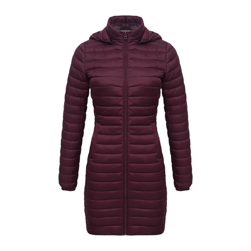 Women's Lightweight Mid-length Slim-fit Cotton-padded Jacket - globaltradeleader