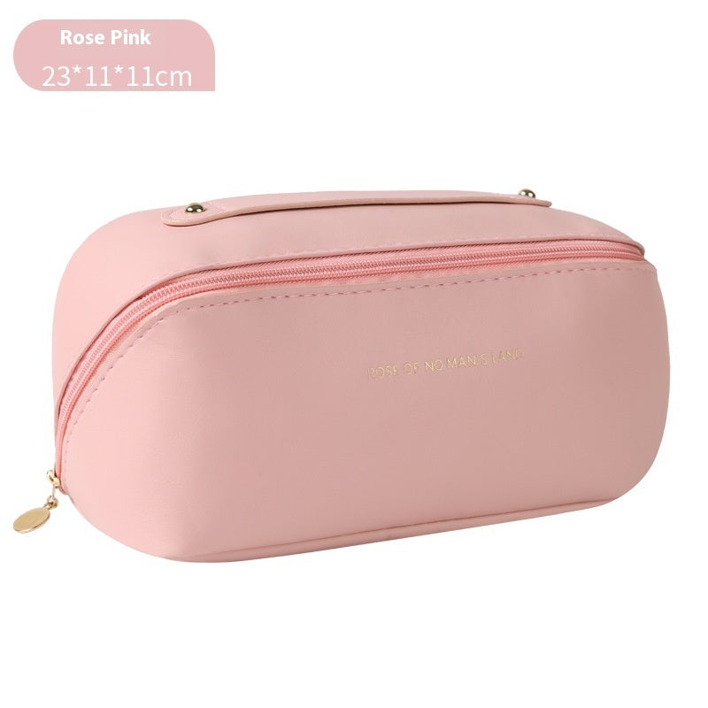 Portable Travel Large Capacity Polyurethane Pillow Cosmetic Bag - globaltradeleader
