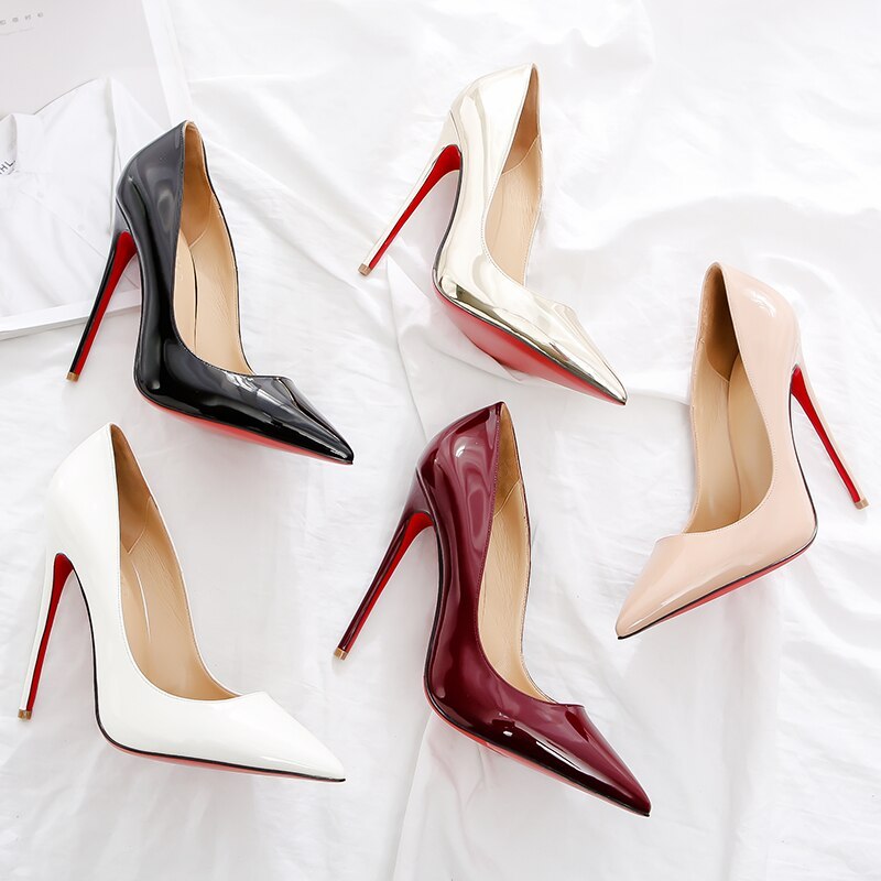 12cm high heels pointed toe stiletto shoes - globaltradeleader