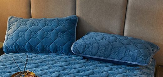 Milk Velvet Quilted Bed Sheet Single Piece Winter Thickened Coral Flannel Bed Cover Three-piece Set Mattress Protector Sheet - globaltradeleader