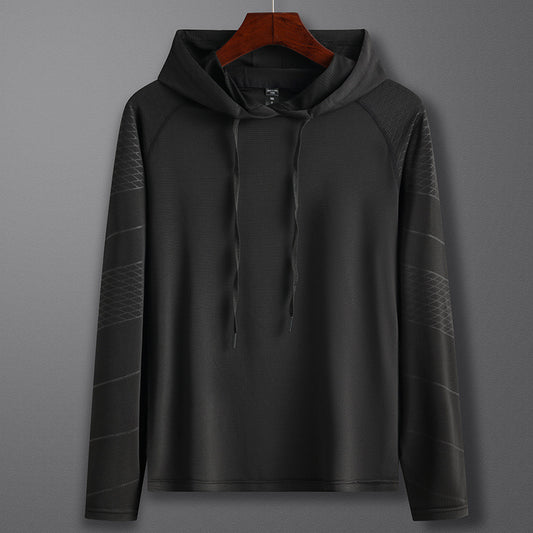 Men's Long-sleeved Hooded Sports T-shirt Sun-proof Sweater - globaltradeleader