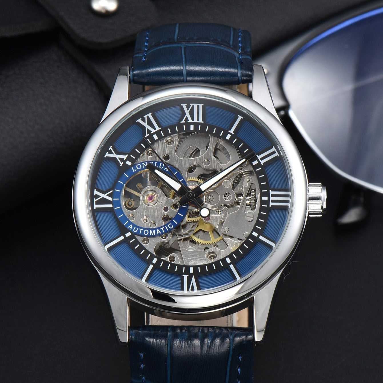 Men's Mechanical Watch Roman Scale Waterproof Fashion Business - globaltradeleader