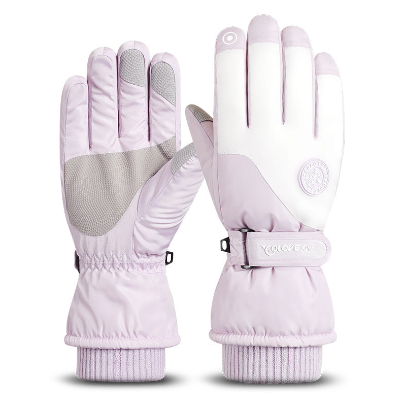 Cycling Three-layer Velvet-filled Cotton-filled Warm Gloves