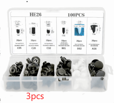 Bag 100PCS Auto Buckle Domestic Trade And Foreign Trade Combination Set Nylon Clip