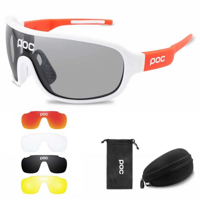 Polarized Color 5 Lens Set Full Frame Cycling Glasses