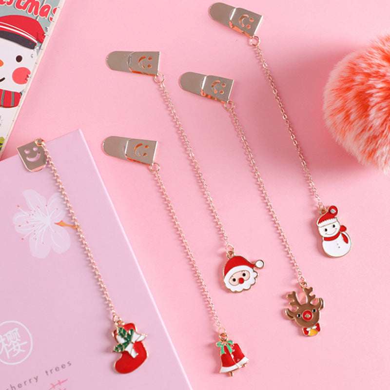 Creative Cute Christmas Style Pendant Bookmark