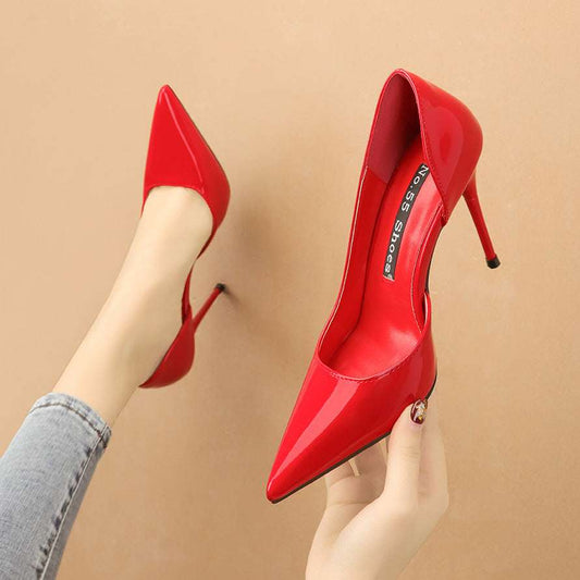 Pointed-toe High-heeled Shoes With Hollow Stilettos - globaltradeleader