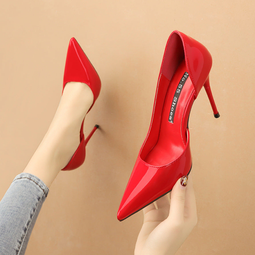 Pointed-toe High-heeled Shoes With Hollow Stilettos - globaltradeleader