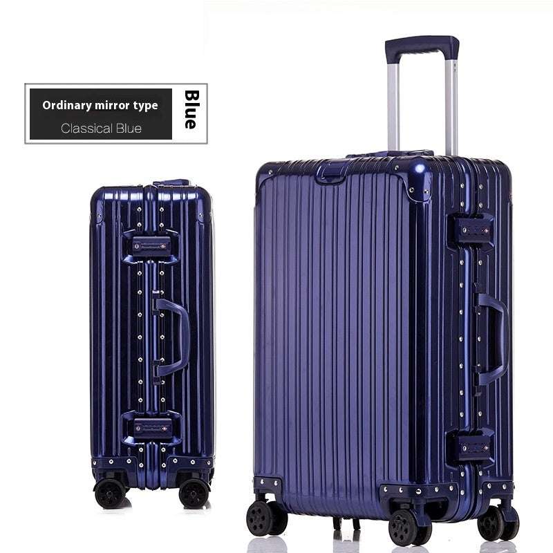 Aluminum Magnesium Luggage Password Trolley Case - globaltradeleader
