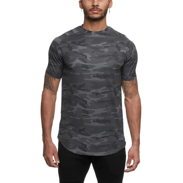 Fitness Top Running Training Camouflage Quick Drying T-Shirt - globaltradeleader