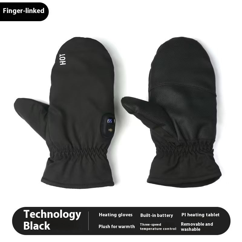 Winter Warm Thick Windproof Electric Heating Gloves - globaltradeleader