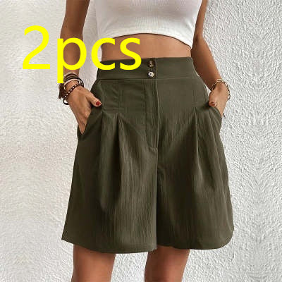Summer New Loose Pants Casual Women's High Waist Wide Leg Shorts - globaltradeleader