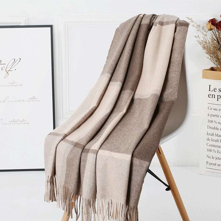 Wool Plaid Women Autumn And Winter Warm Scarf - globaltradeleader
