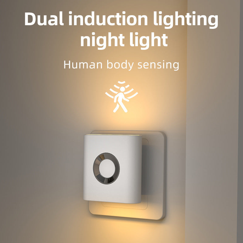 Human Body Small Night Corridor Bedroom Plug-in Induction Lamp - globaltradeleader