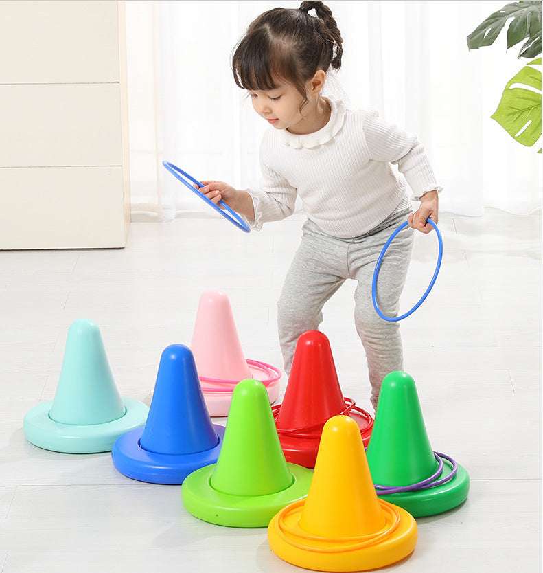 Children Balance Training Sensory Integration Toy Throwing Ring Funny Game Balance Perception Kids Teaching Aid