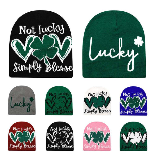 Letter Knitted Hat Autumn And Winter Outdoor Warm Hat - globaltradeleader