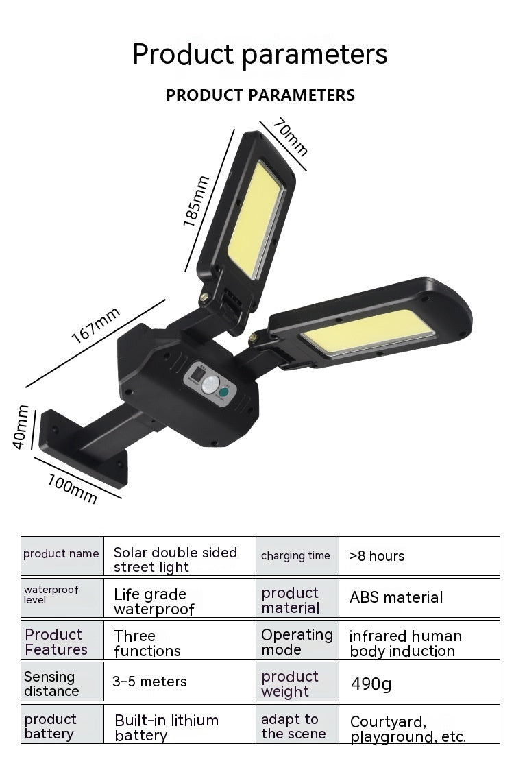 Human Body Induction Solar Lamp Waterproof LED Street Lamp - globaltradeleader