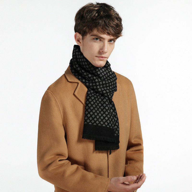 Men's Extended Cashmere All-match Warm Scarf