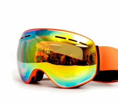 Double layer anti fog men's large spherical ski goggles for goggles