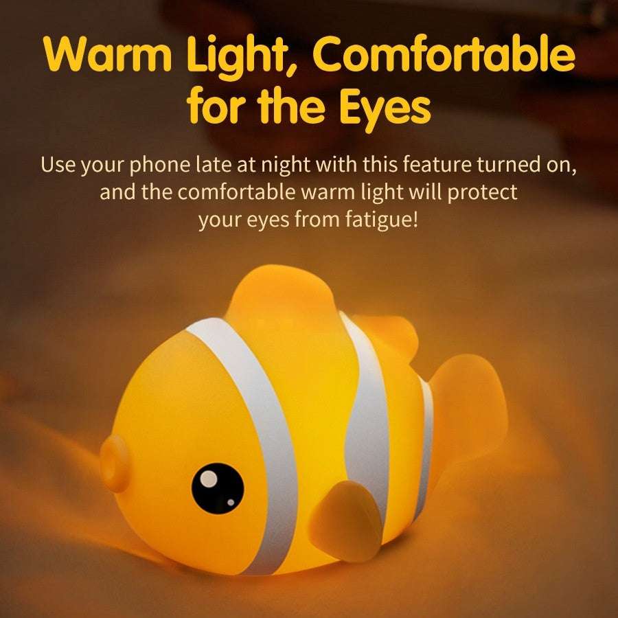 Clownfish Silicone Night Lamp Bedside Sleeping Holiday Gift - globaltradeleader