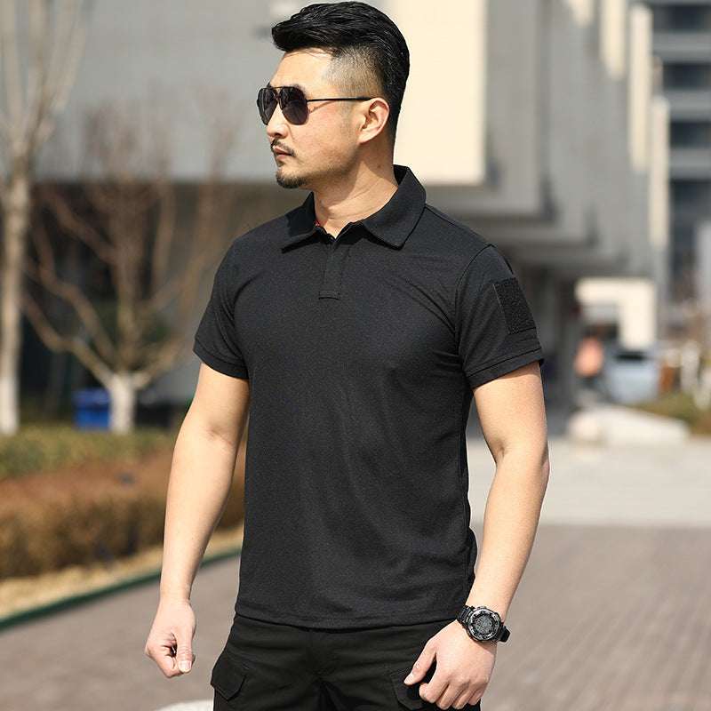 Men's Sports Loose Summer Outdoor Lapel Quick-drying T-shirt - globaltradeleader