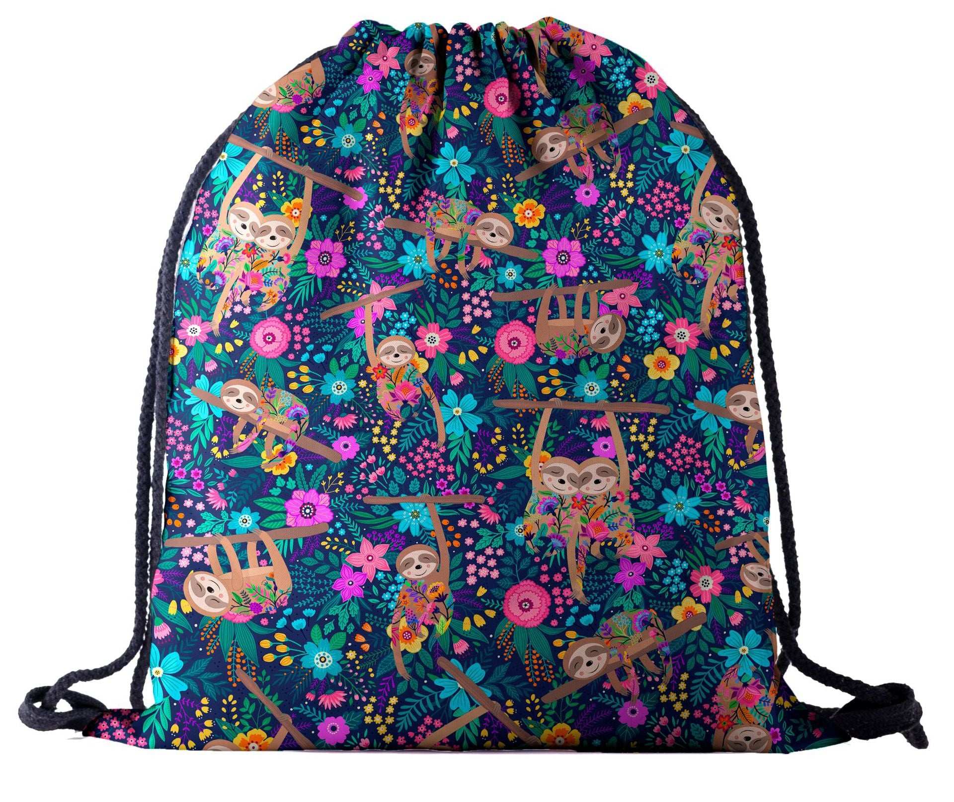 Sloth Series 3d Digital Print Drawstring Pocket Backpack