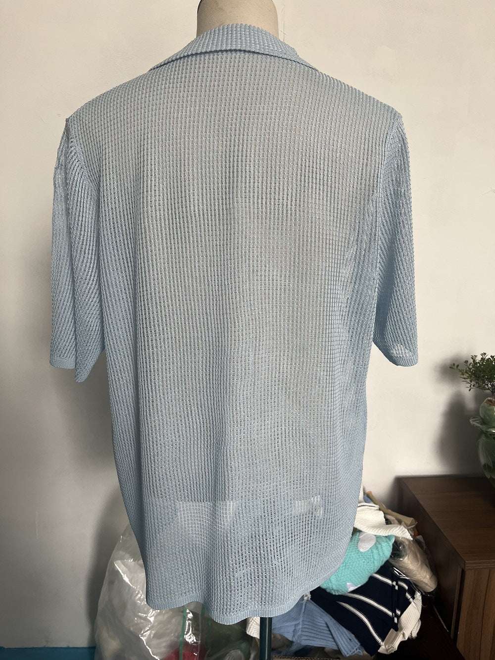 Men's Casual Shirt Fashionable Breathable Cardigan Short Sleeve Top - globaltradeleader