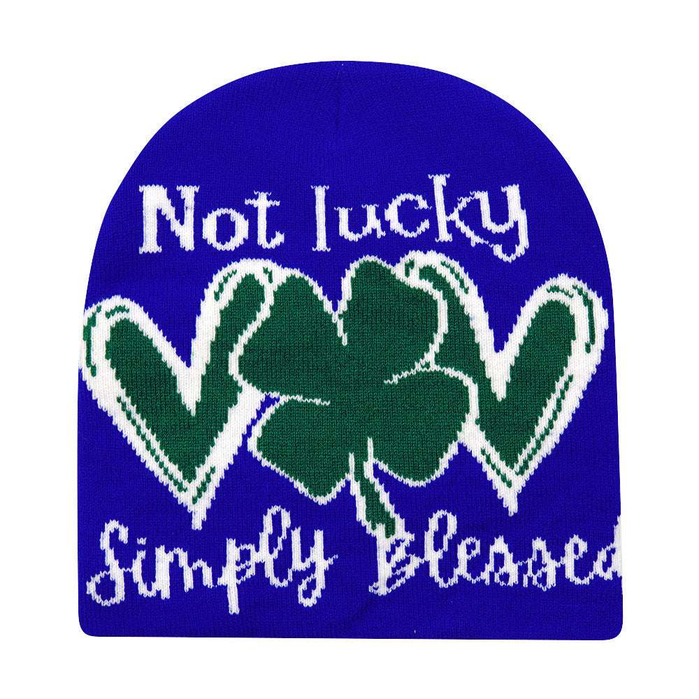 Letter Knitted Hat Autumn And Winter Outdoor Warm Hat - globaltradeleader