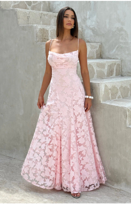 Summer Women's Sexy Sling Chiffon Elegant Backless Dress - globaltradeleader