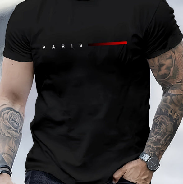 Men's Fashion Printed Sports Pure Cotton T-shirt Shorts Two-piece Set - globaltradeleader