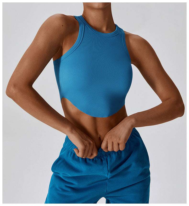 Tight Back Yoga Clothes Breathable Sports I-shaped T-shirt Inner Match Sleeveless - globaltradeleader