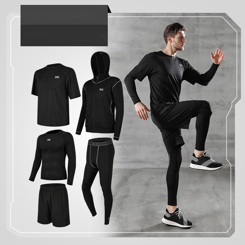 Running quick-drying basketball sports suit five-piece training suit - globaltradeleader