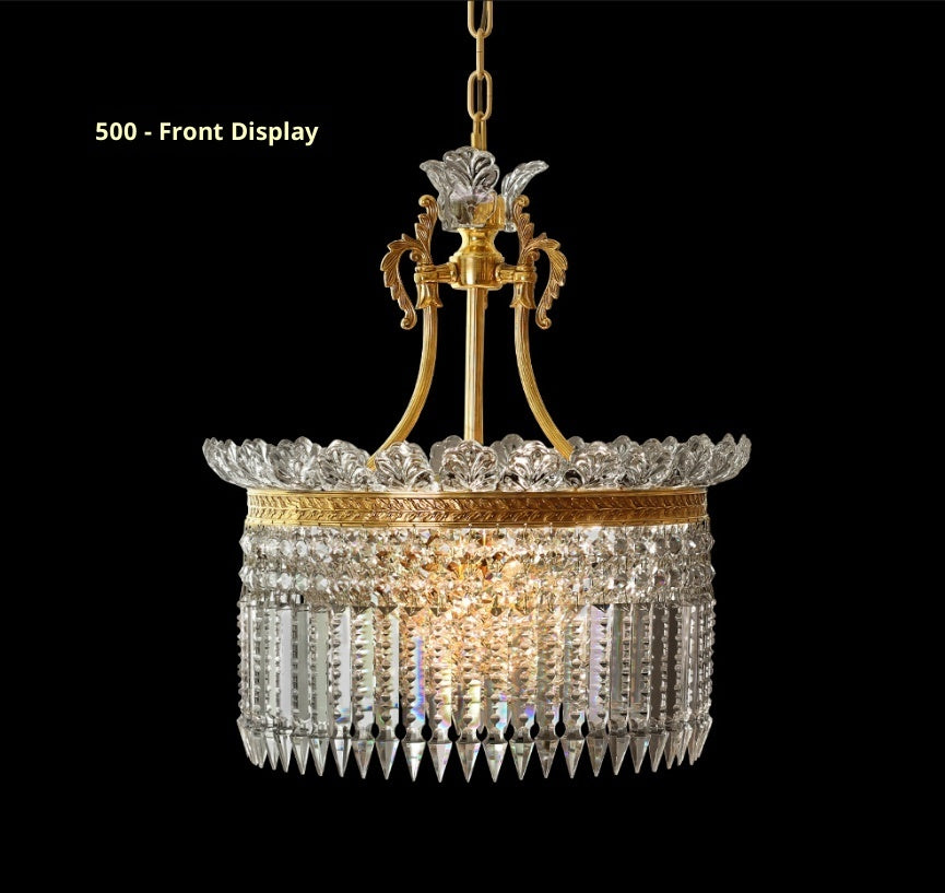 Dining Room Entrance Corridor Bedroom Copper Crystal Chandelier - globaltradeleader