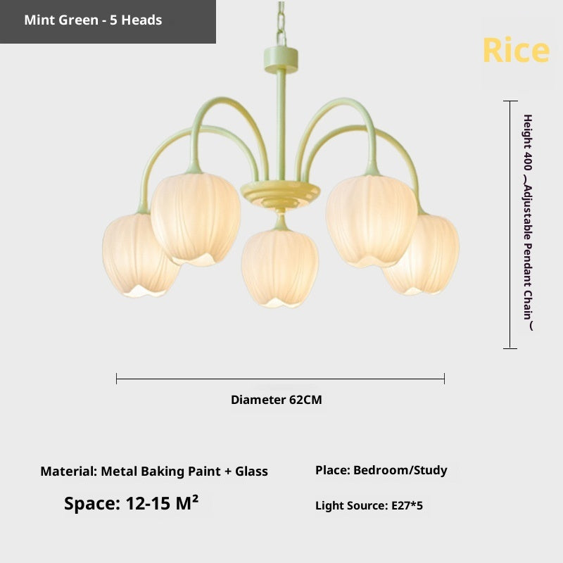 Modern Minimalist Cream Style Lamp In The Living Room Tulip Chandelier - globaltradeleader