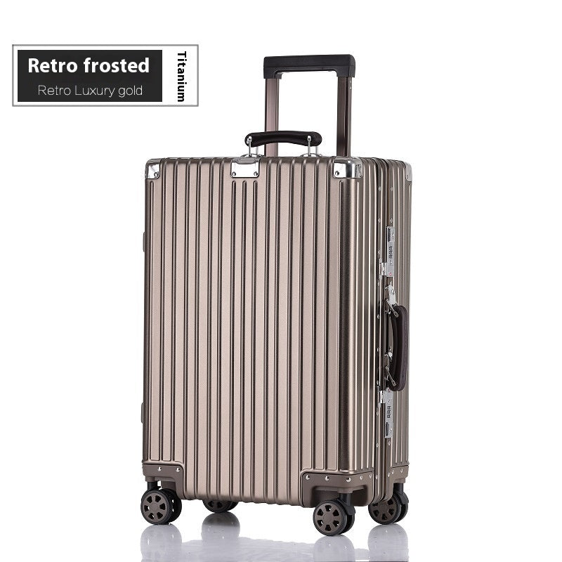 Aluminum Magnesium Luggage Password Trolley Case - globaltradeleader